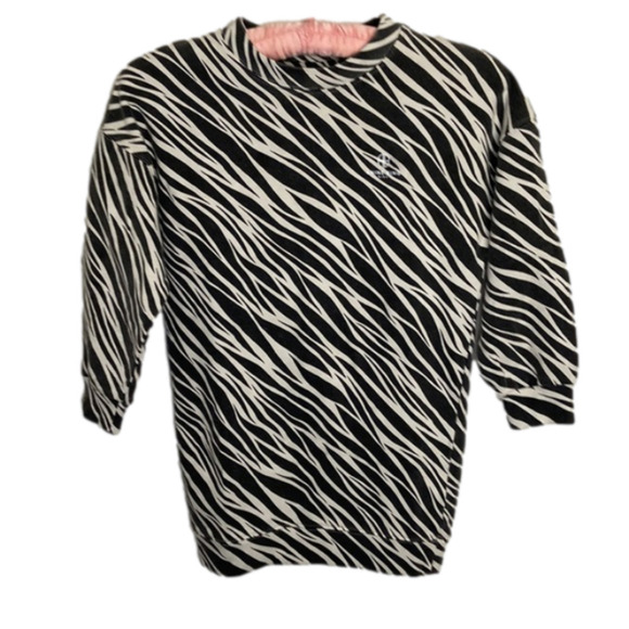 Anine BING Kids Zebra Sweatshirt Dress size 6-8 - Picture 1 of 6